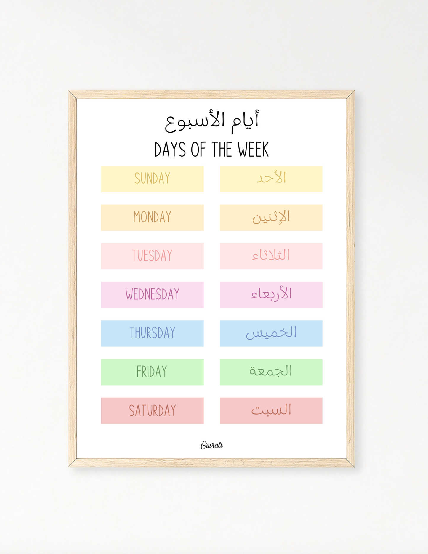 Days of the week