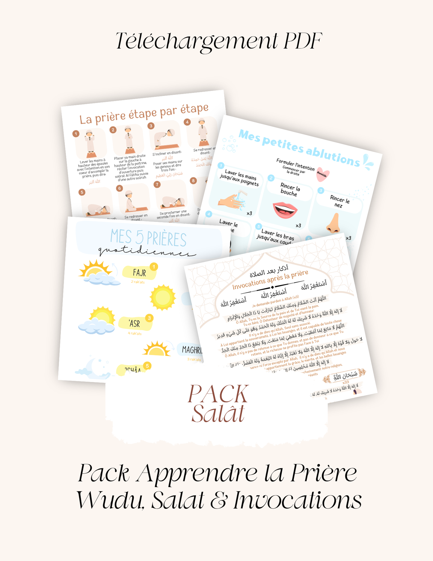 Pack Apprendre la Prière – Wudu, Salat & Invocations