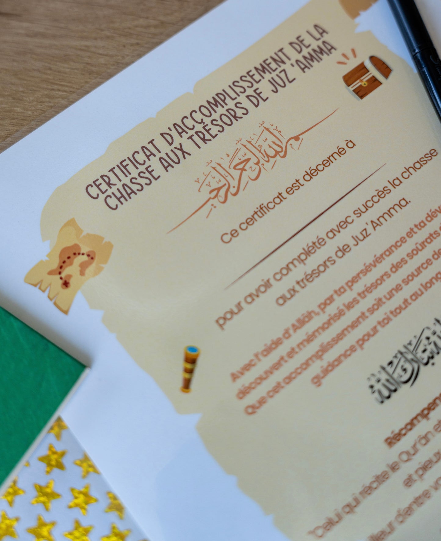 MA PROGRESSION DE JUZ 'AMMA - THÈME CHASSE AUX TRÉSORS