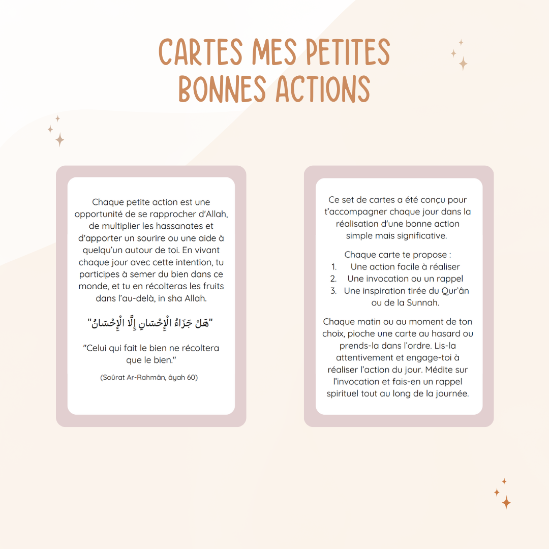 Cartes - Mes petites bonnes actions