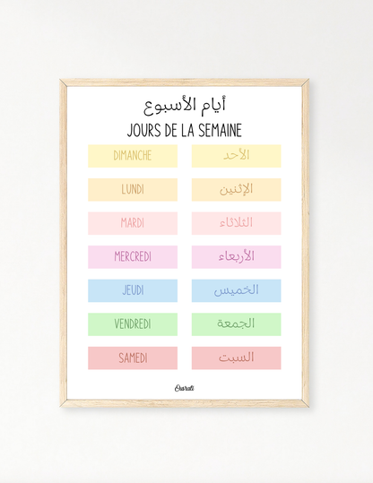 Les jours de la semaine