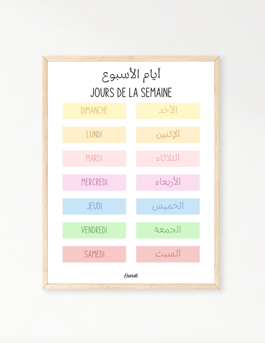 Les jours de la semaine