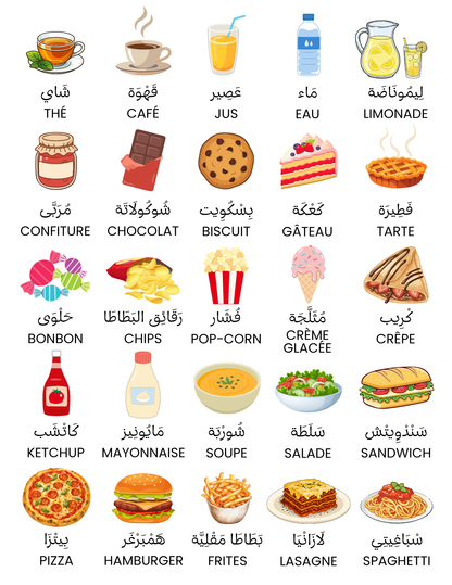 Affiches mots de vocabulaire (fruits, légumes & animaux)